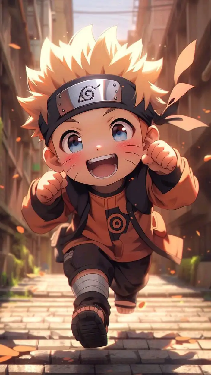 ảnh chibi naruto chạy nhảy