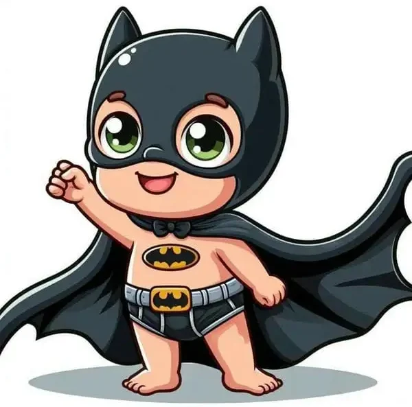 chibi batman mặc quần đùi