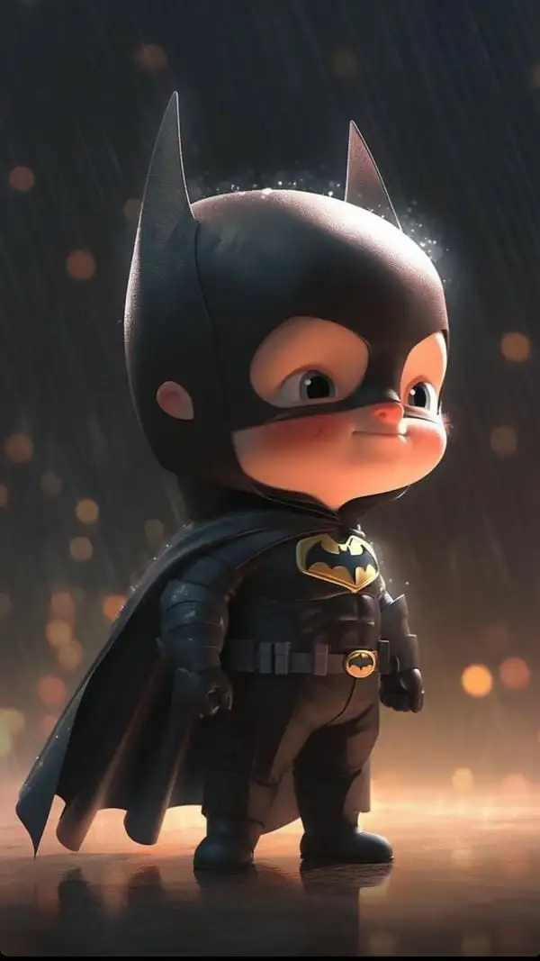 hình batman ngoài đường chibi