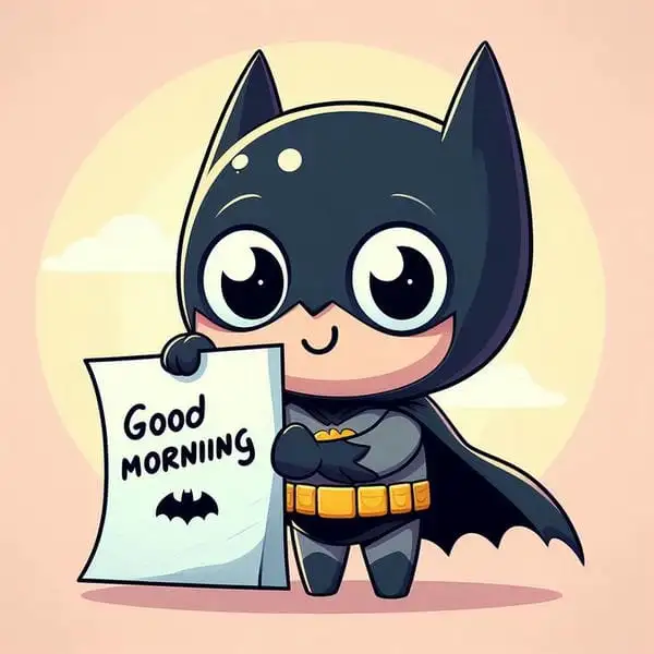 hình batman chibi chào buổi sáng