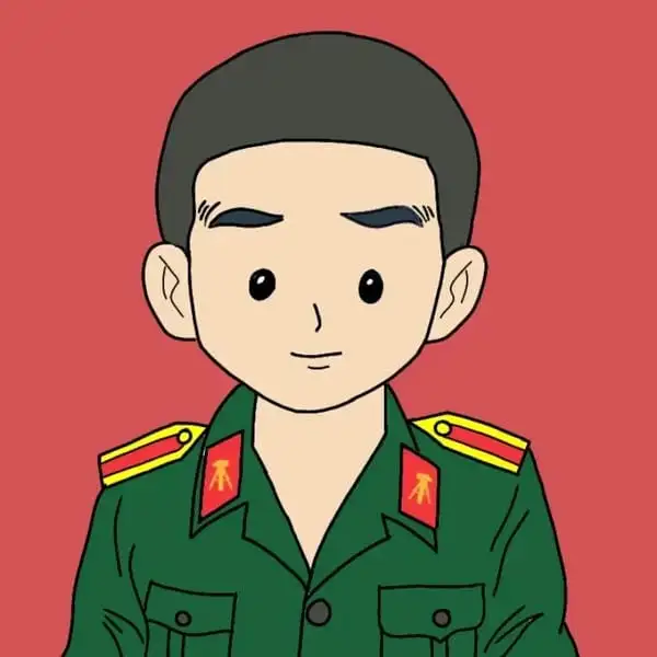 ảnh chibi công an đầu trọc