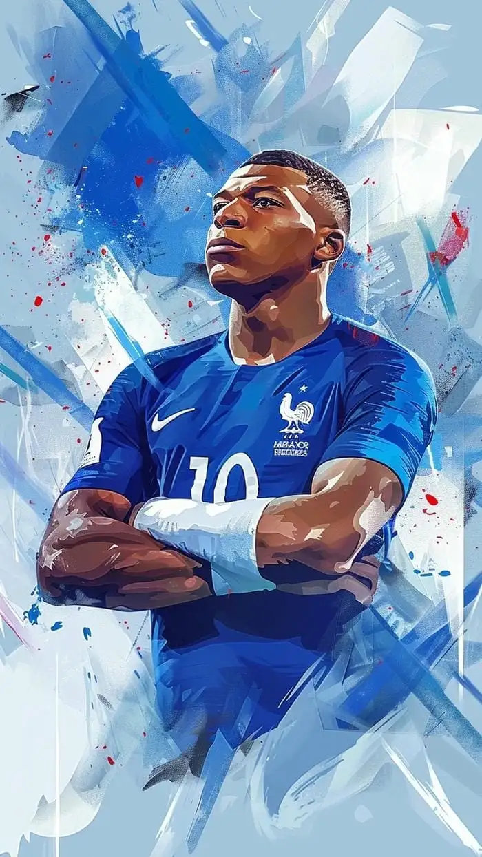 hình nền bóng đá cầu thủ Mbappé đẹp cho điện thoại 