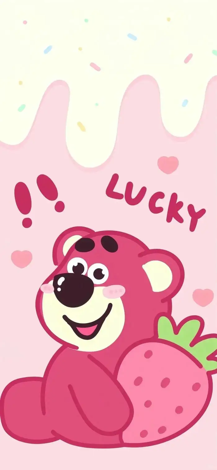 hình nền điện thoại gấu lotso may mắn