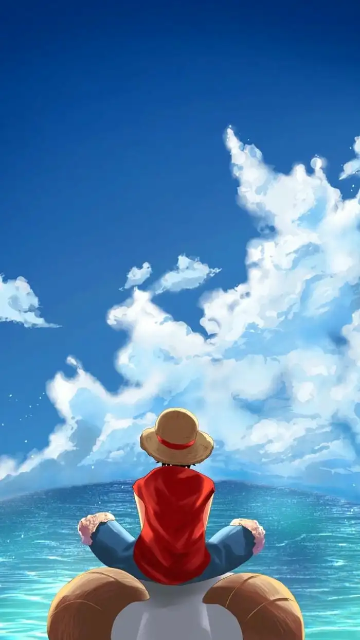 hình nền điện thoại luffy ngắm biển