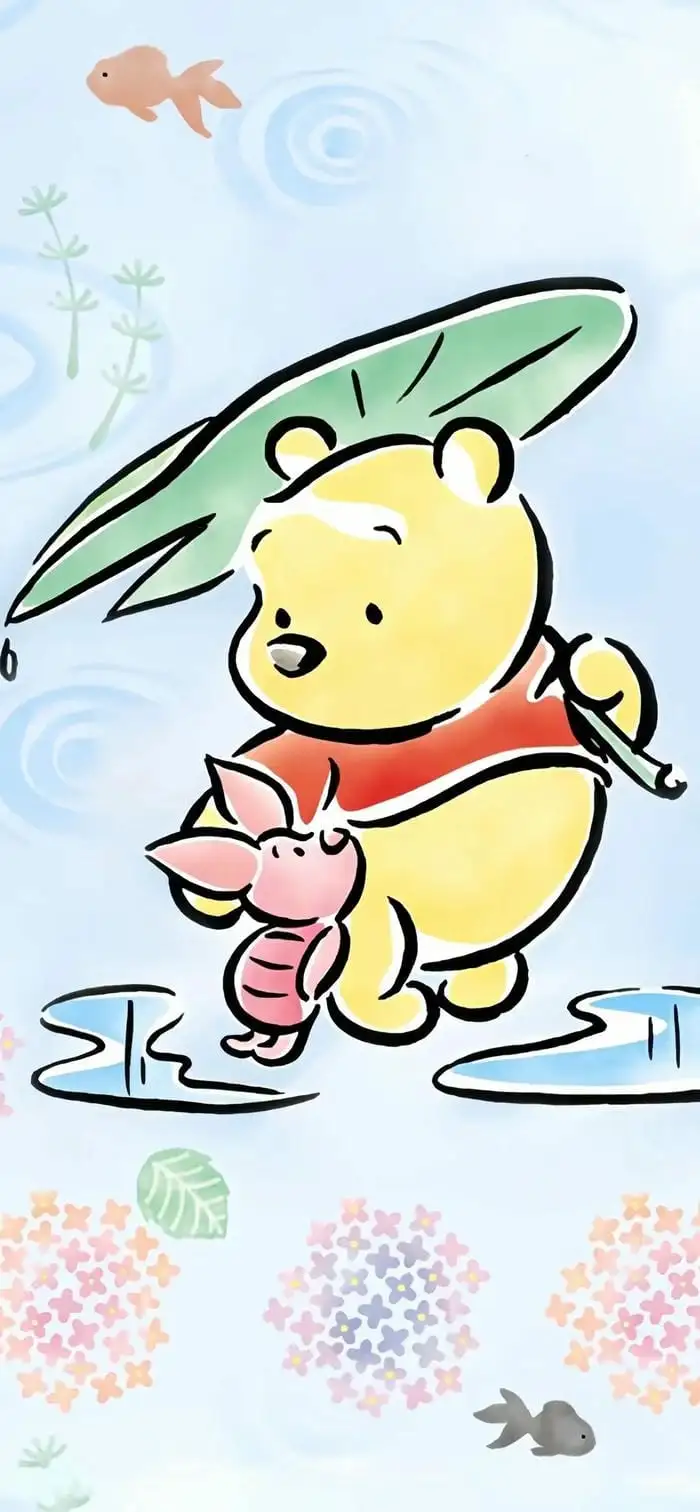 hình nền gấu pooh và con lợn cute