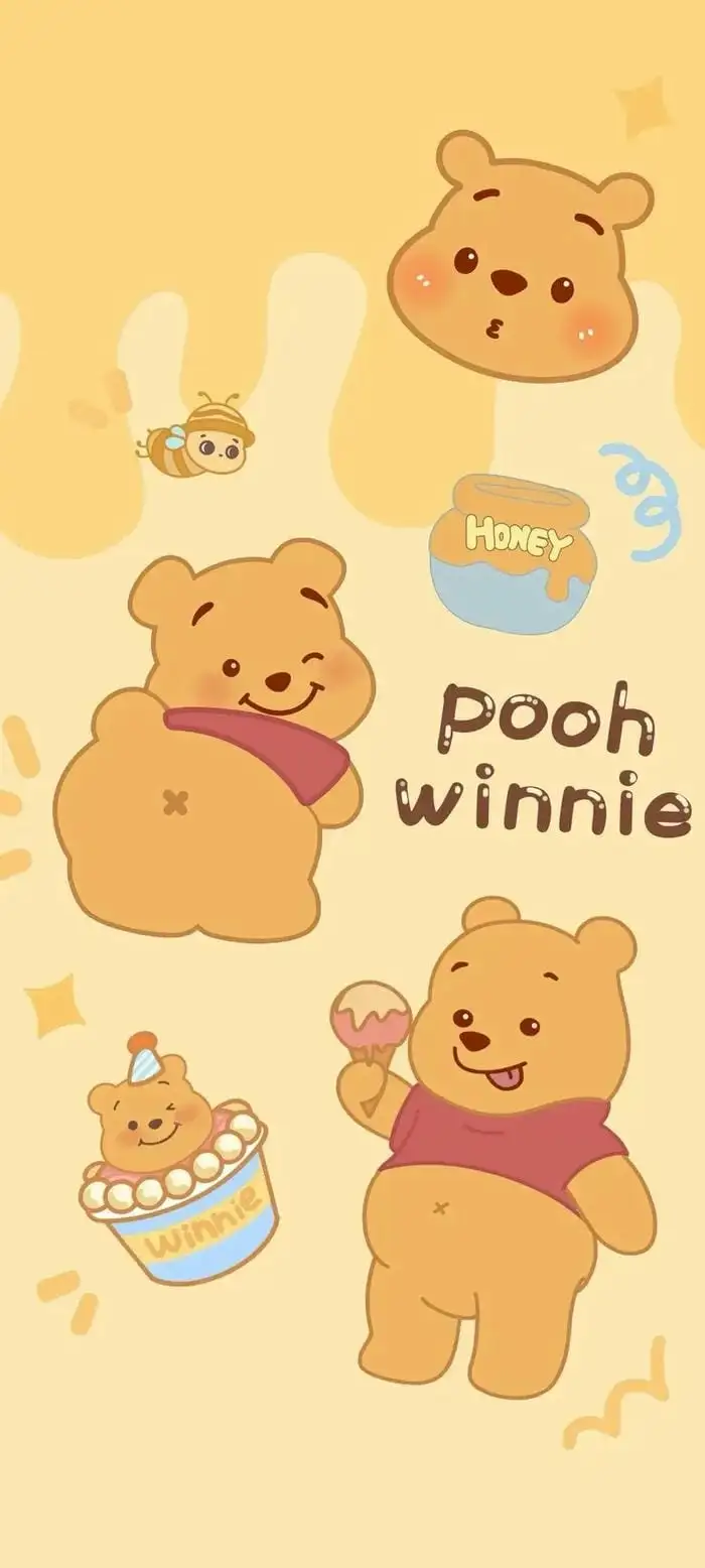 hình nền gấu pooh ăn mật ong