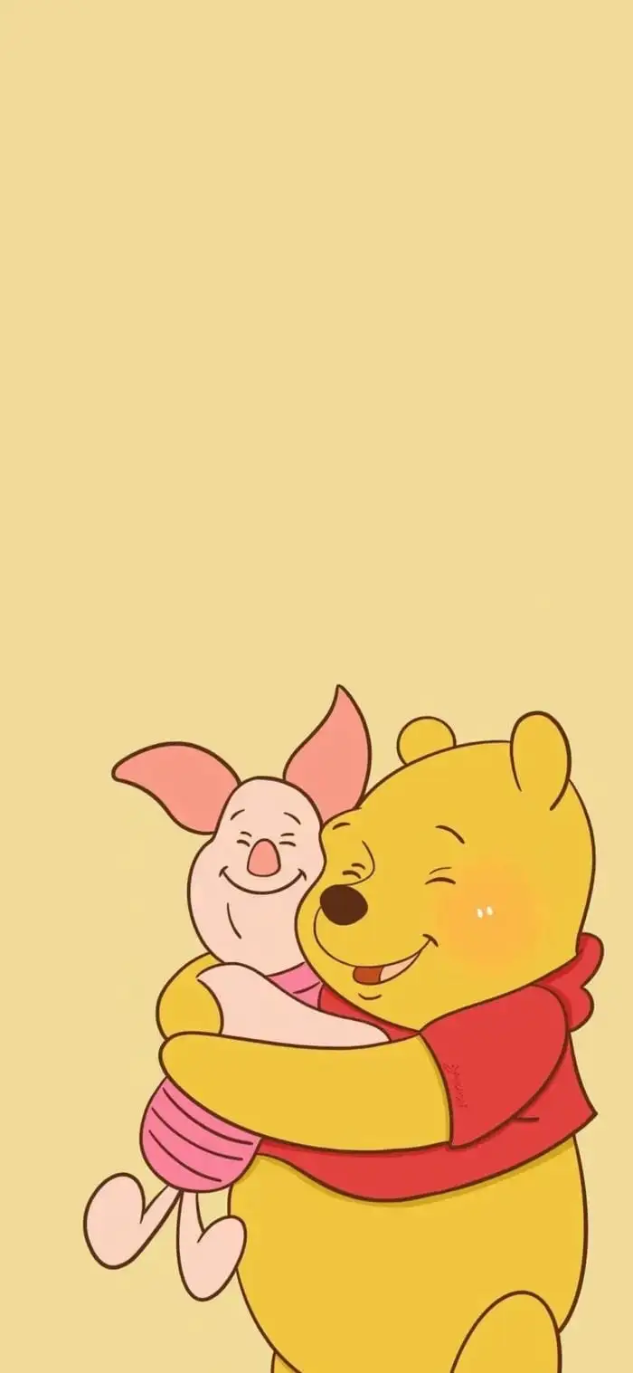 hình nền gấu pooh ôm nhau cho điện thoại