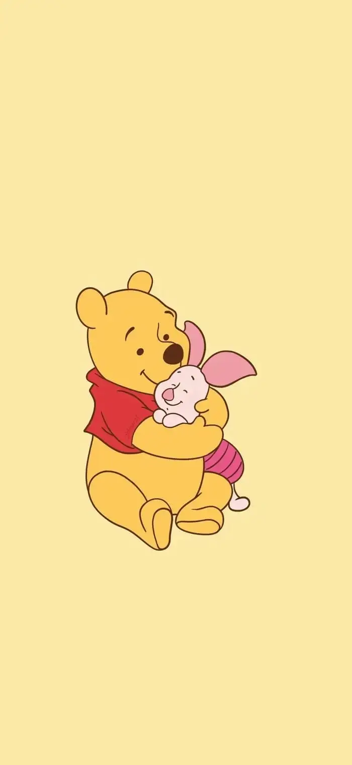 hình nền gấu pooh ôm bạn thân