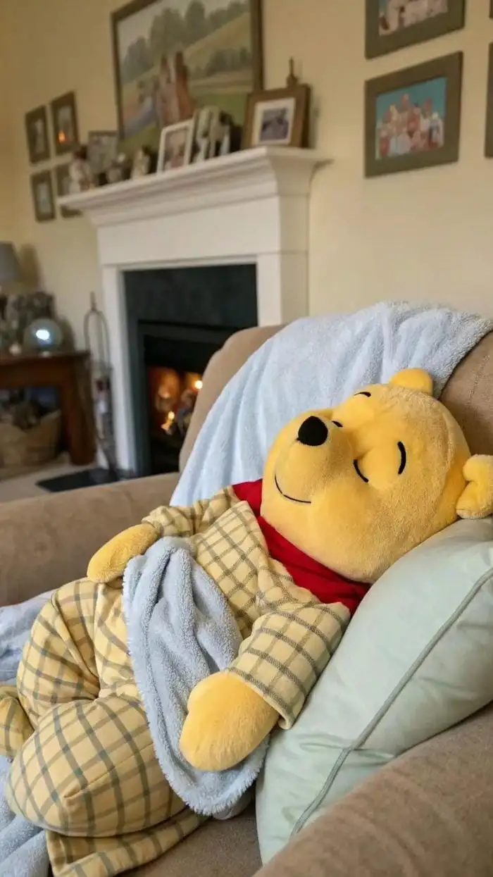 hình nền gấu pooh ngủ cho điện thoại