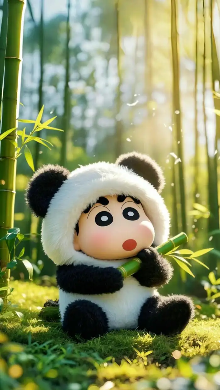 hình nền điện thoại shin trong vừn trúc cute 