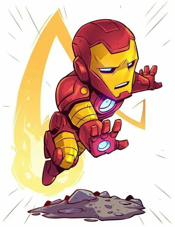 iron man chibi nhảy cute 