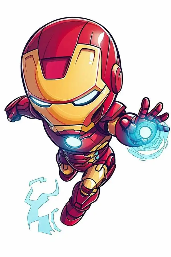 hình iron man chạy chibi 