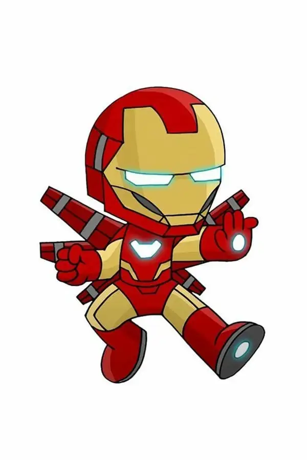 iron man chibi 3d chuẩn bị đánh nhau