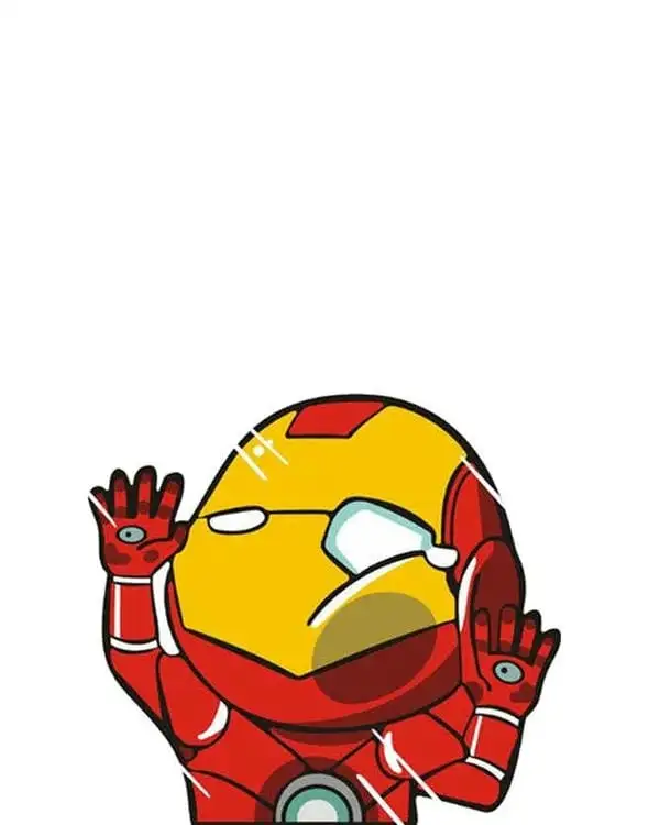 hình iron man bị đập mặt chibi 