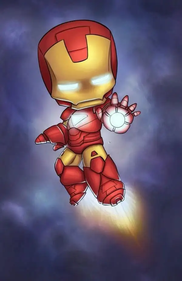 hình nền iron man chibi 3d