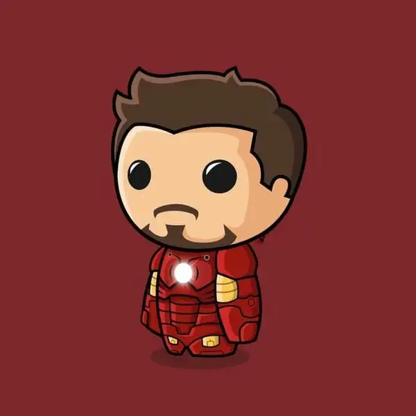 avatar iron man chibi mọc râu