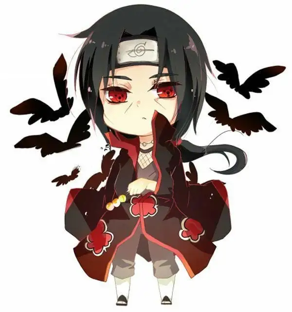 uchiha itachi chibi và đàn chim