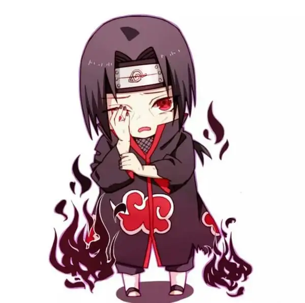 ảnh itachi chibi bốc lửa