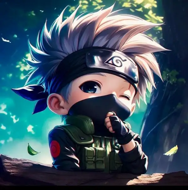 chibi kakashi nháy mắt