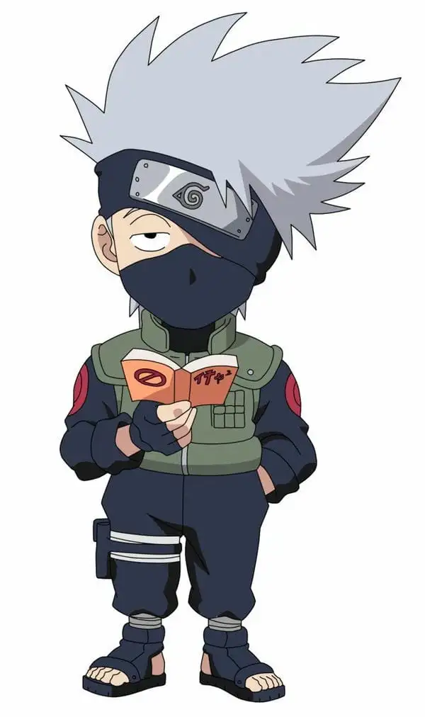 chibi kakashi đọc sách