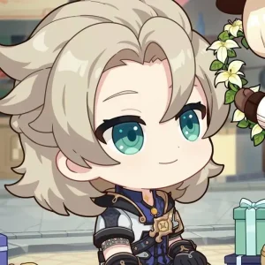 albedo chibi tặng quà