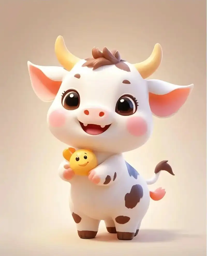 chibi động vật bò sửa