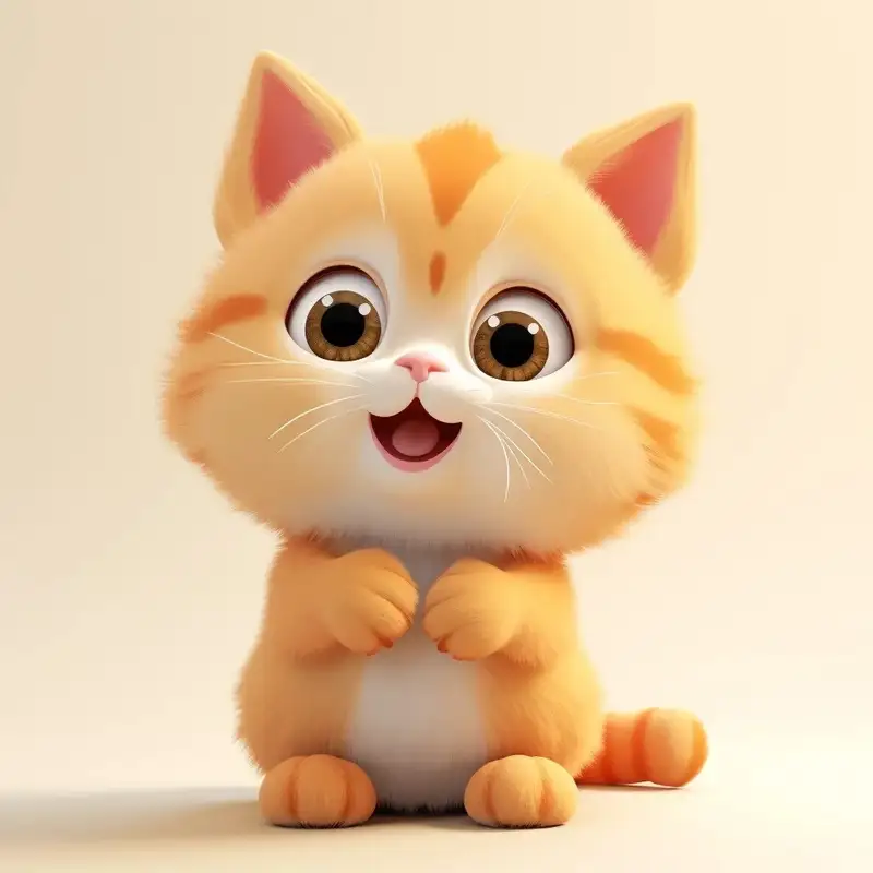 ảnh động vật chibi mèo xinh