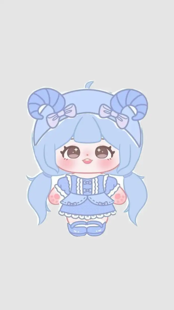 paper doll búp bê giấy chibi buộc tóc xinh