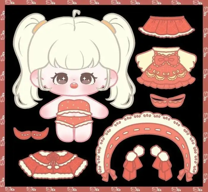 ảnh cute paper doll búp bê giấy chibi