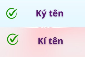 Ký tên hay Kí tên