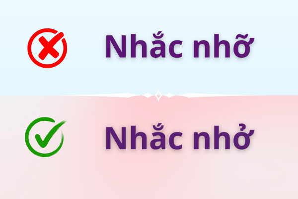 Nhắc nhỡ hay nhắc nhở