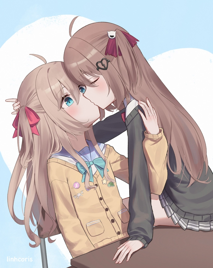 hình ảnh anime bách hợp học đường