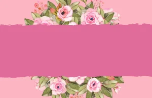 nền slide thuyết trình màu hồng nhạt có hoa hồng