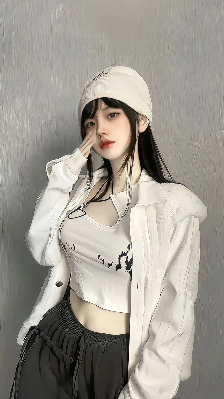 ảnh gái xinh tóc dài style học sinh 