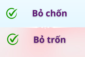 Bỏ chốn hay bỏ trốn