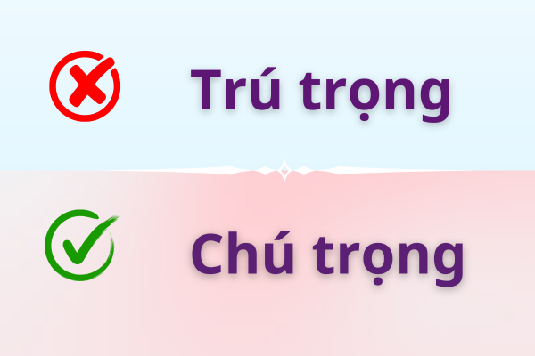 Chú trọng hay trú trọng