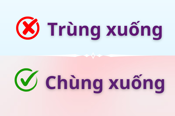 Chùng xuống hay Trùng xuống