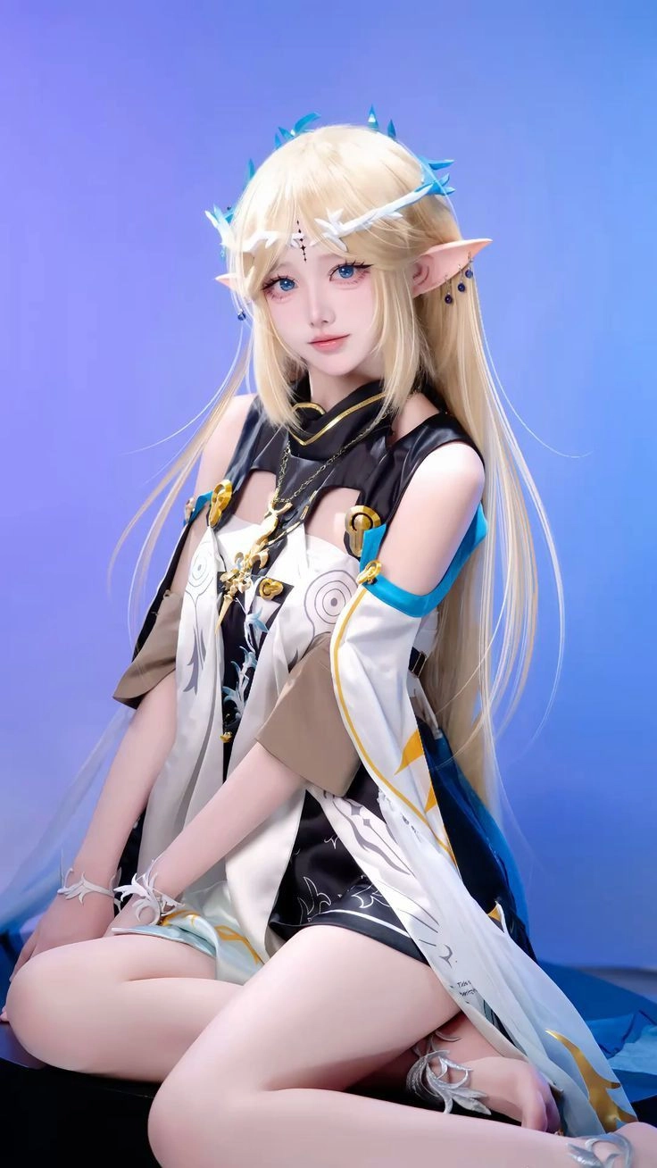 ảnh gái xinh cosplay anime với biểu cảm lạnh lùng ảnh gái xinh cosplay anime ngoài trời ánh nắng nhẹ 