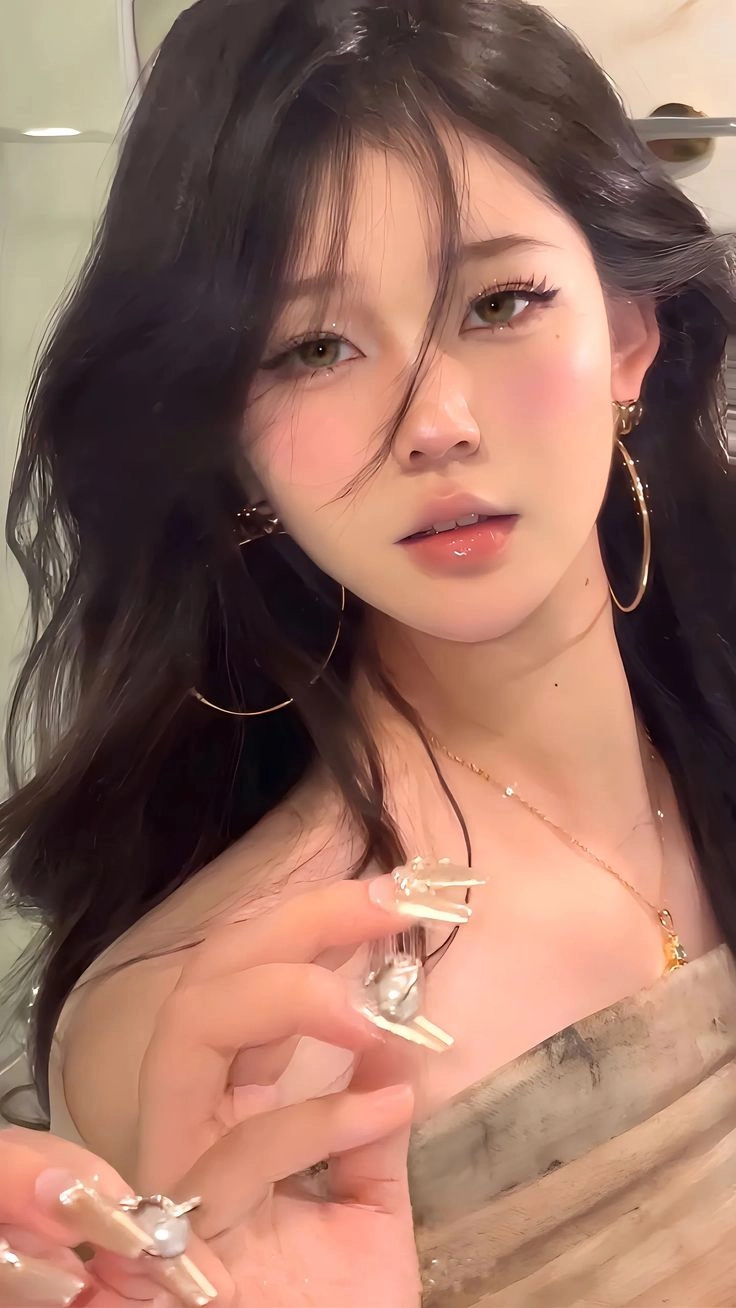 hình nền 4k gái xinh tóc dài 