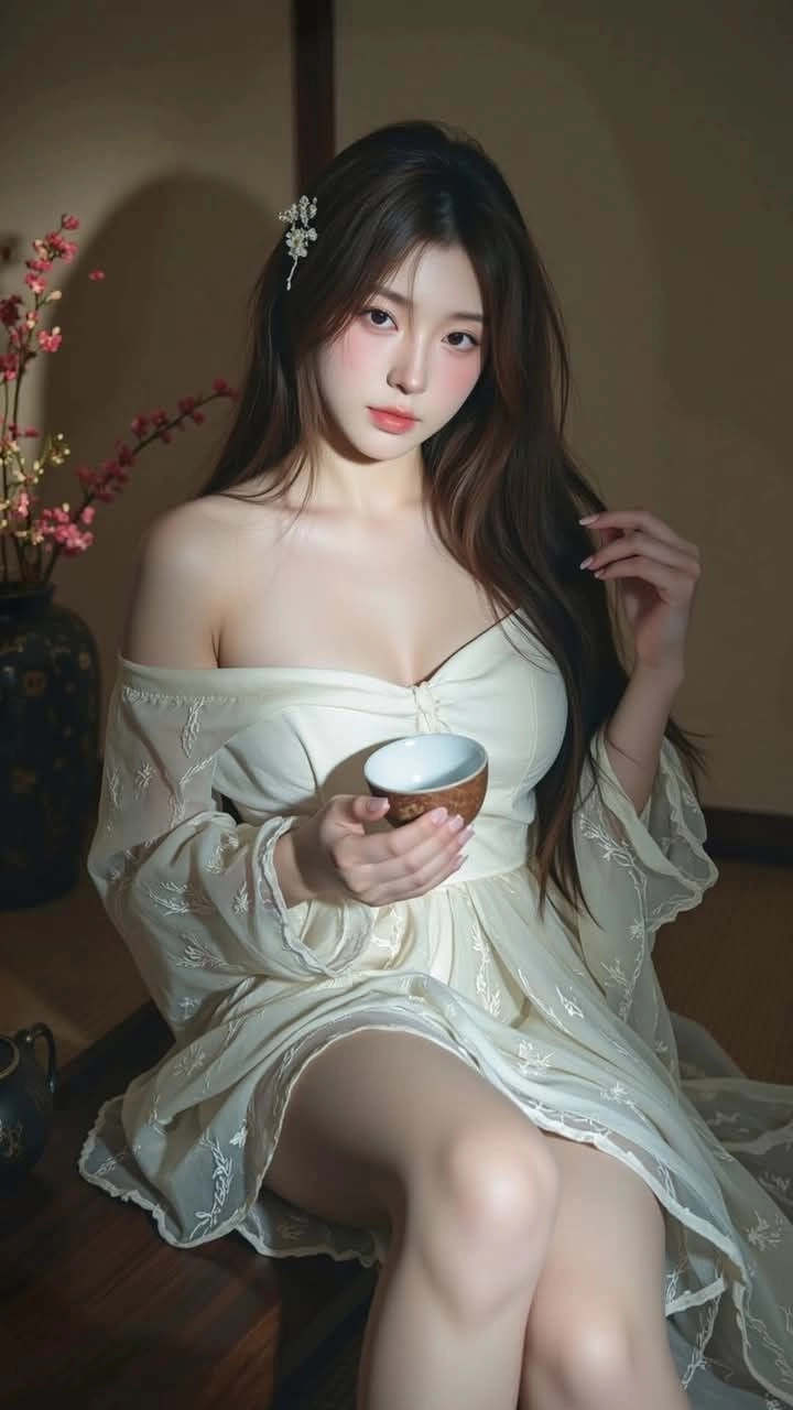hình nền điện thoại 4k gái xinh mặc áo trắng 