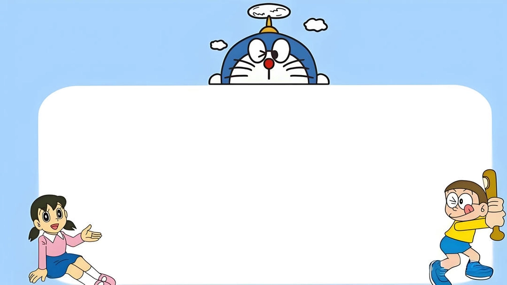 hình nền PowerPoint Doremon dễ thương cho bài thuyết trình 