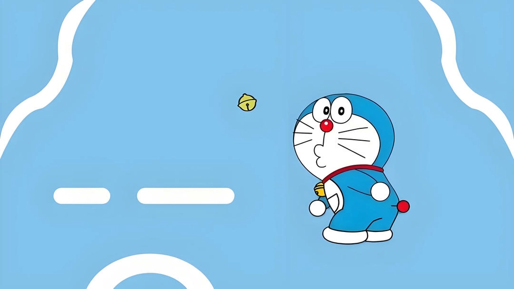 hình nền PowerPoint Doremon cute chủ đề học đường 