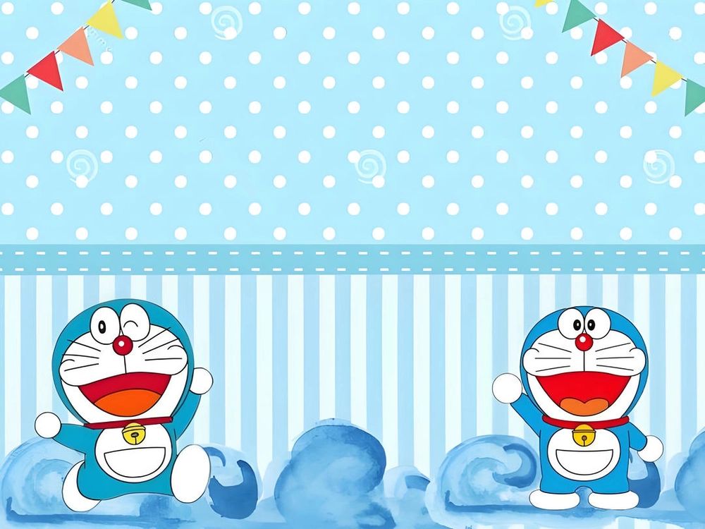 hình nền PowerPoint Doraemon dễ thương cho bài giảng 
