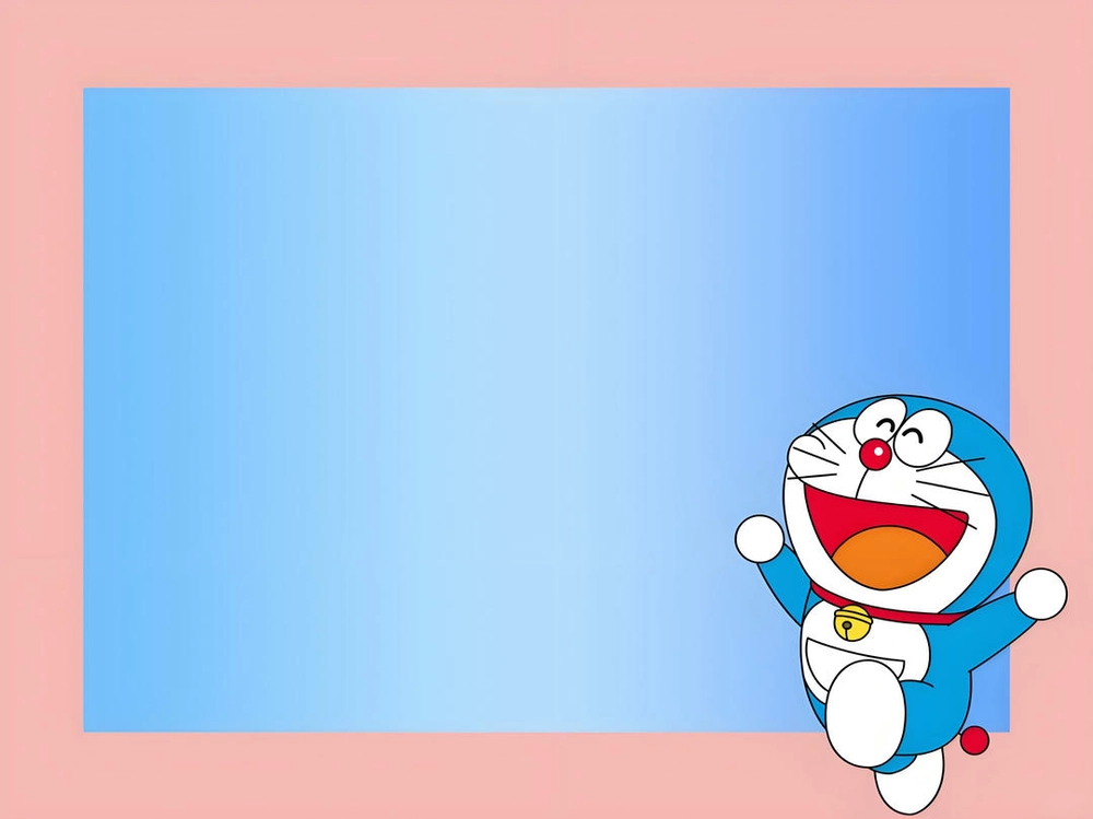 template hình nền PowerPoint Doremon cute dễ chỉnh sửa 