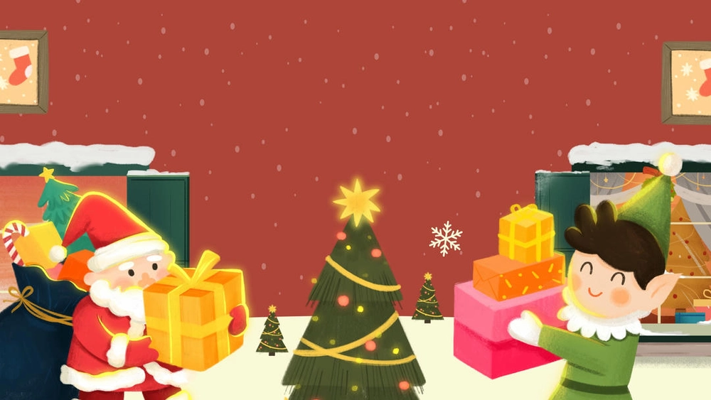 nền powerpoint noel thiết kế đơn giản 