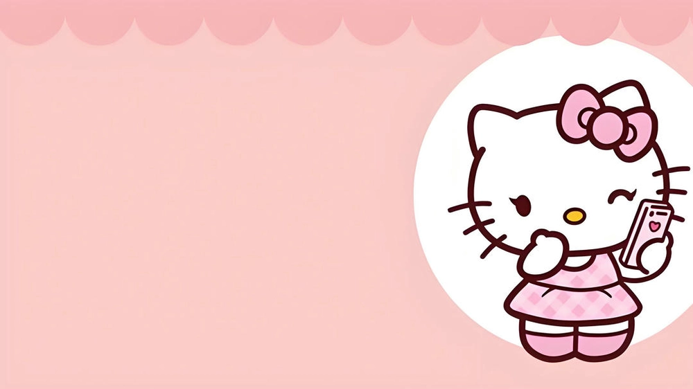 powerpoint hello kitty màu hồng 