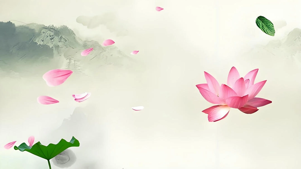 background powerpoint hoa sen cho bài thuyết trình giáo dục 