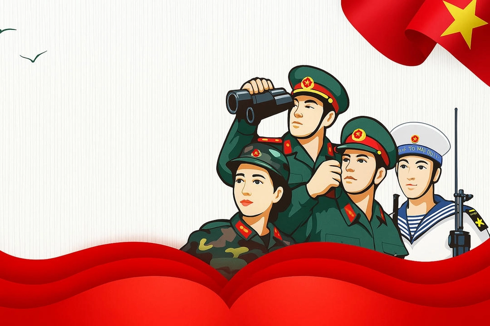 powerpoint quân đội nhân dân việt nam phối màu truyền thống 