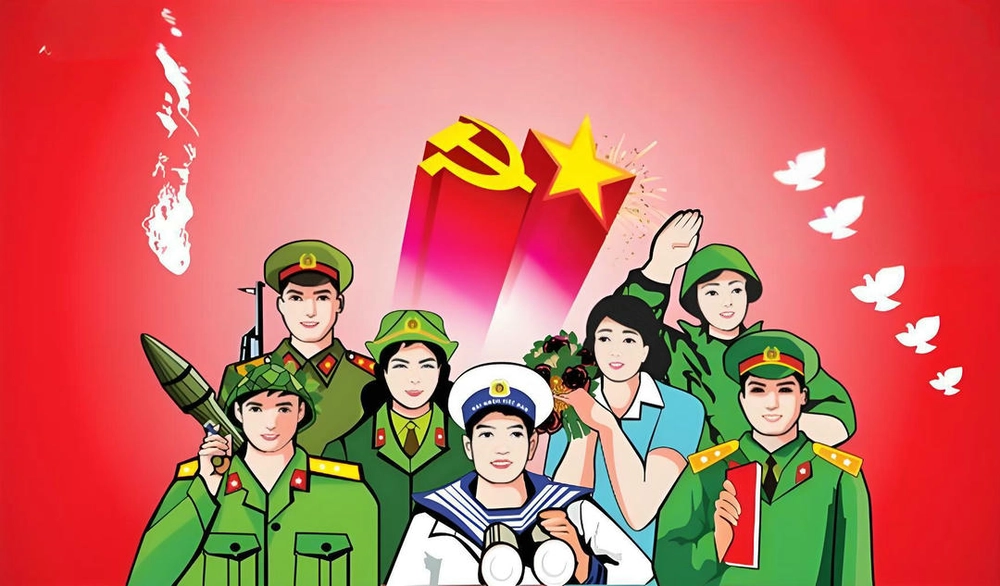 mẫu powerpoint quân đội việt nam free cho học sinh 