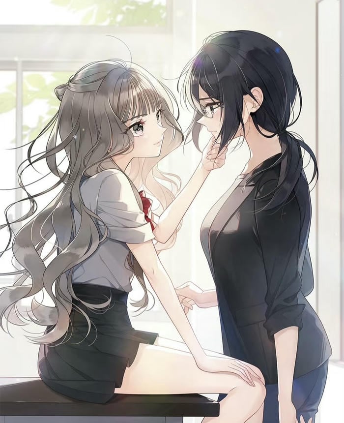 ảnh anime bách hợp dễ thương ngọt ngào